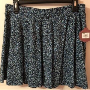 Blue floral skirt